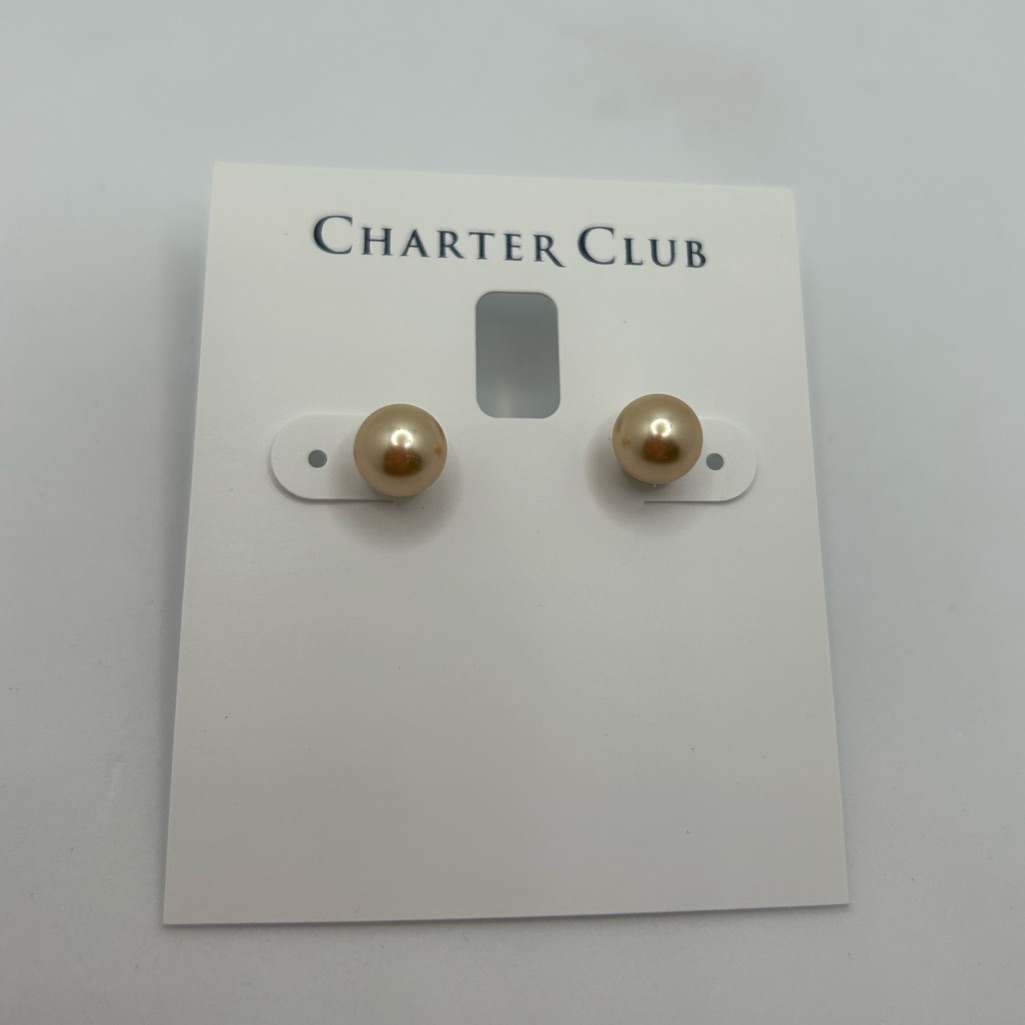 Charter Club Faux Pearl Earring Studs 28$